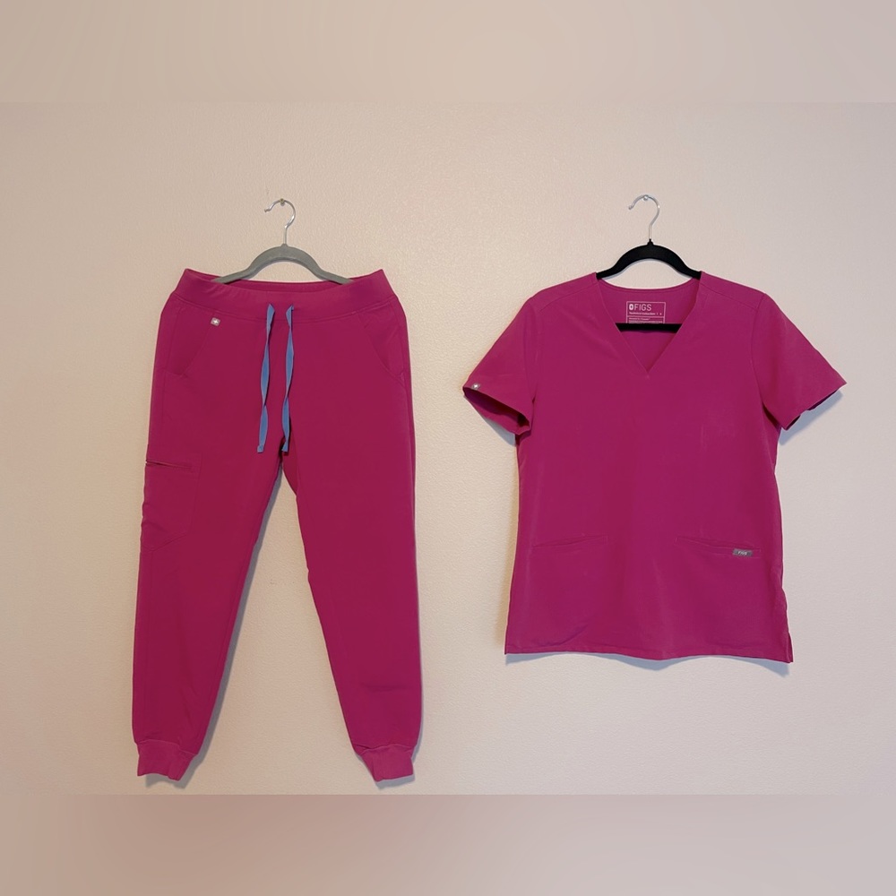 women's Raspberry Sorbet Casma- Three-Pocket Top - S /Zamorm- Petite Pants - S